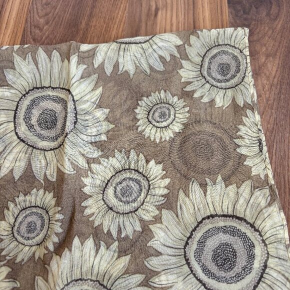 Silk Sunflower Novelty Print Scarf Spring Summer - Picture 10 of 10